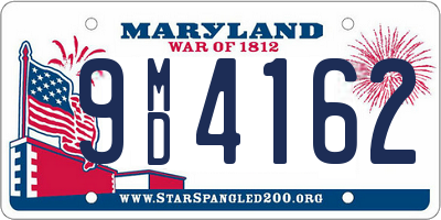 MD license plate 9MD4162