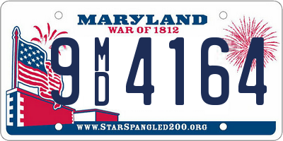 MD license plate 9MD4164