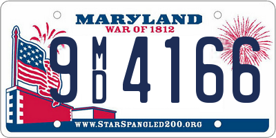 MD license plate 9MD4166