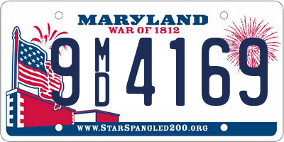 MD license plate 9MD4169