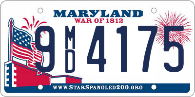 MD license plate 9MD4175