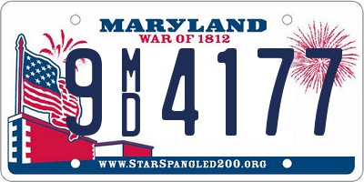 MD license plate 9MD4177