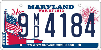 MD license plate 9MD4184