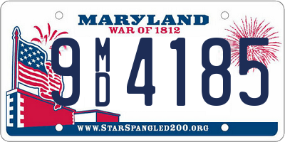 MD license plate 9MD4185