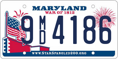 MD license plate 9MD4186