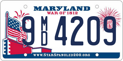 MD license plate 9MD4209