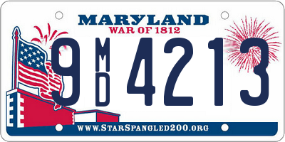 MD license plate 9MD4213