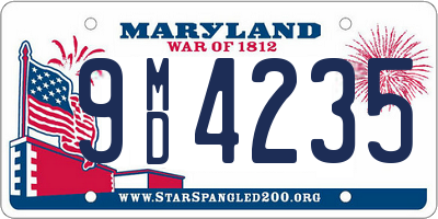 MD license plate 9MD4235