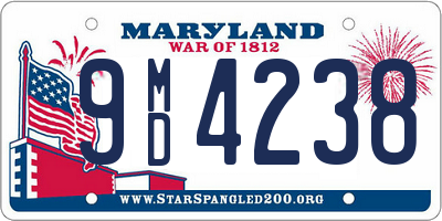 MD license plate 9MD4238