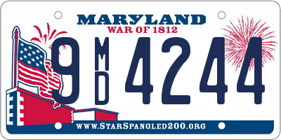 MD license plate 9MD4244