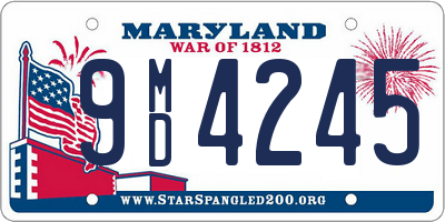 MD license plate 9MD4245