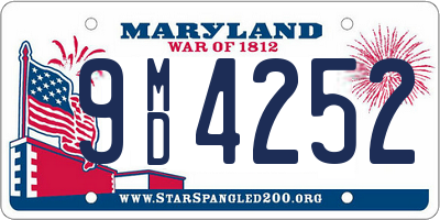 MD license plate 9MD4252