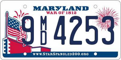 MD license plate 9MD4253