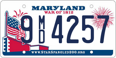 MD license plate 9MD4257