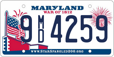 MD license plate 9MD4259