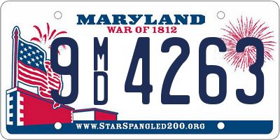 MD license plate 9MD4263