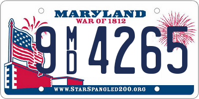 MD license plate 9MD4265