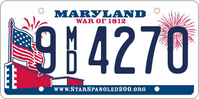 MD license plate 9MD4270