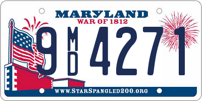 MD license plate 9MD4271