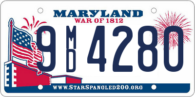 MD license plate 9MD4280