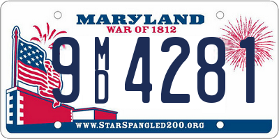 MD license plate 9MD4281