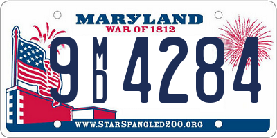 MD license plate 9MD4284