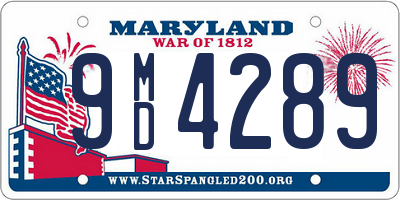 MD license plate 9MD4289