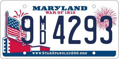 MD license plate 9MD4293