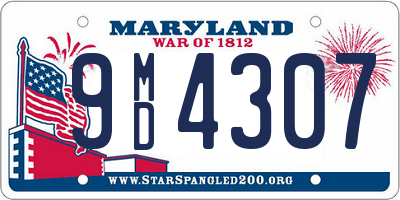 MD license plate 9MD4307