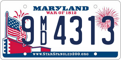 MD license plate 9MD4313