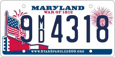MD license plate 9MD4318