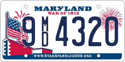 MD license plate 9MD4320