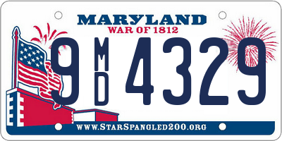 MD license plate 9MD4329