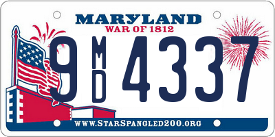 MD license plate 9MD4337