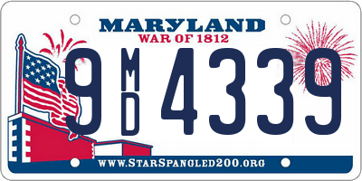 MD license plate 9MD4339