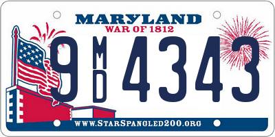 MD license plate 9MD4343