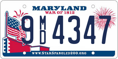 MD license plate 9MD4347