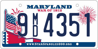 MD license plate 9MD4351