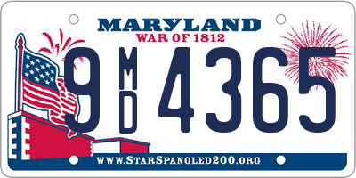 MD license plate 9MD4365