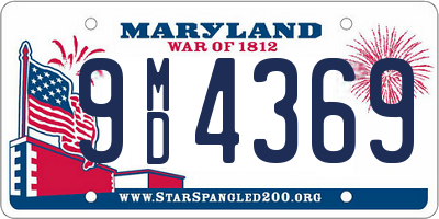 MD license plate 9MD4369