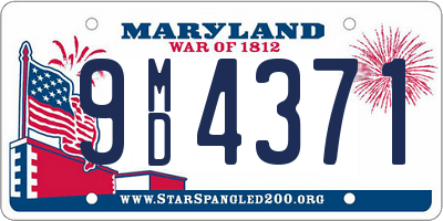 MD license plate 9MD4371