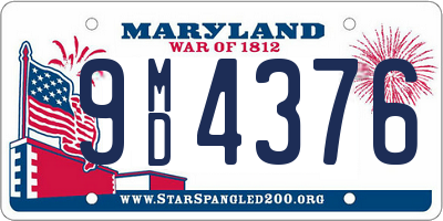 MD license plate 9MD4376