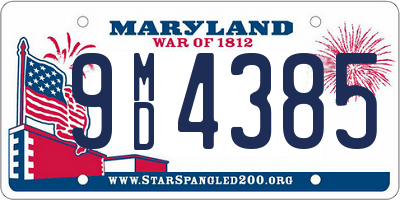 MD license plate 9MD4385