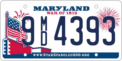 MD license plate 9MD4393