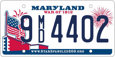 MD license plate 9MD4402