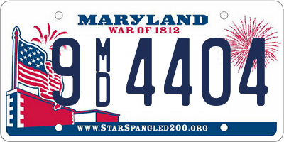 MD license plate 9MD4404