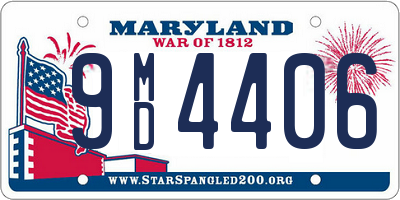 MD license plate 9MD4406