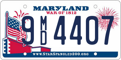 MD license plate 9MD4407