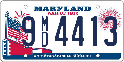 MD license plate 9MD4413