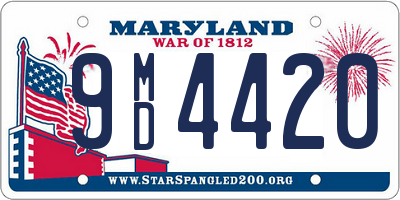 MD license plate 9MD4420